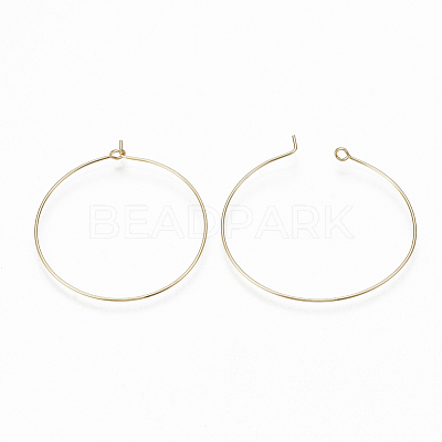 Brass Hoop Earrings Findings KK-S348-244-1