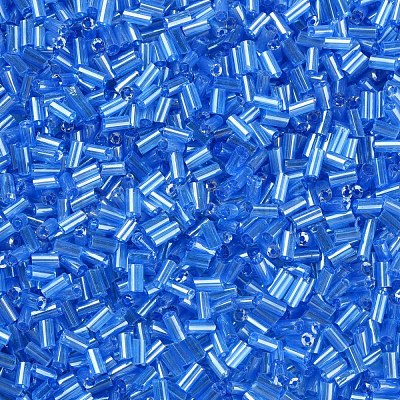 Transparent Colours Luster Glass Bugle Beads SEED-N005-001-A04-1