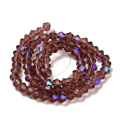 Transparent Electroplate Glass Beads Strands GLAA-F029-2mm-D05-1