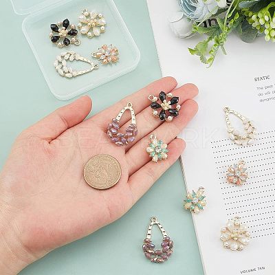12Pcs 6 Style Plastic Pendants KY-FH0001-12-1