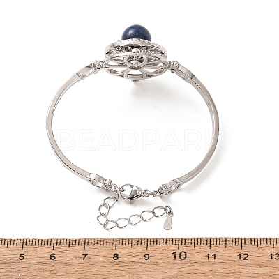 Rotating Sun Natural Lapis Lazuli Link Bracelets GG-CBA0251-11P-12-1