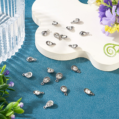 20Pcs Faceted Glass Charms RGLA-TADJ0001-01K-1