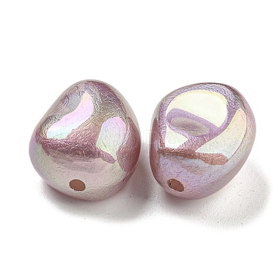 Spray Painted ABS Plastic Beads KY-C017-03D-1