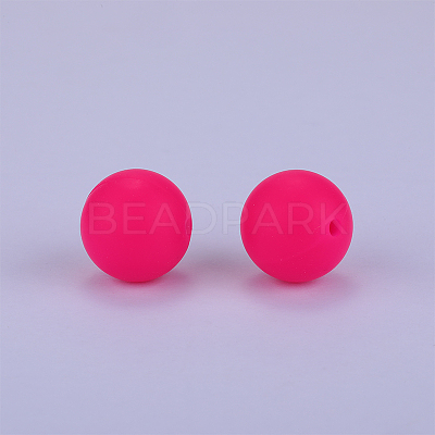 Round Silicone Focal Beads SI-JX0046A-18-1