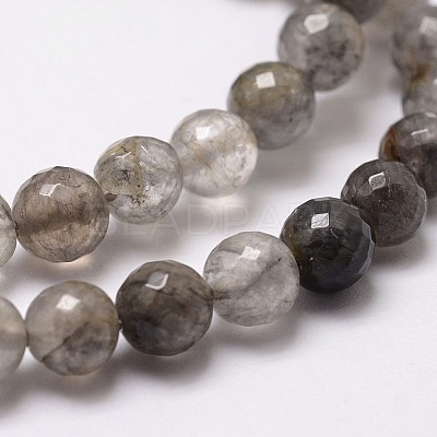Natural Cloud Quartz Beads Strands G-G736-21-6mm-1