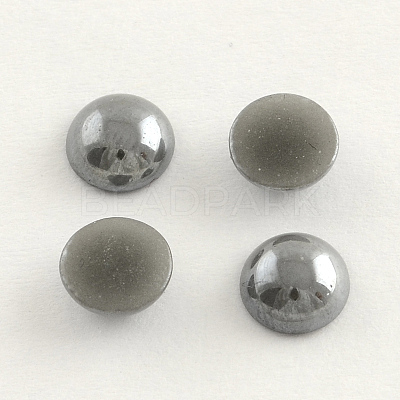 Pearlized Plated Opaque Glass Cabochons PORC-S801-14mm-41-1