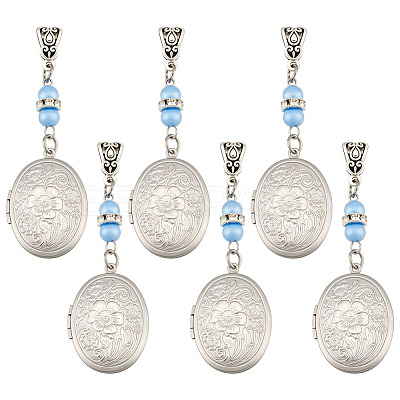 316 Surgical Stainless Steel Locket Pendants PALLOY-MA00006-1