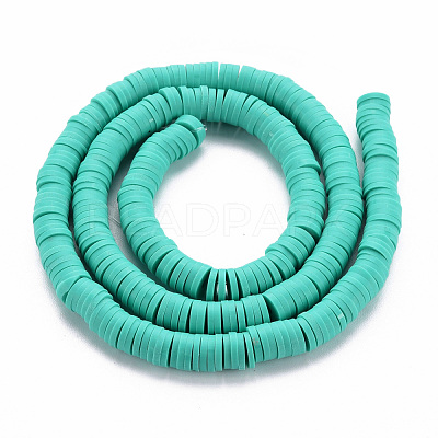 Handmade Polymer Clay Bead Strands X-CLAY-T002-6mm-50-1
