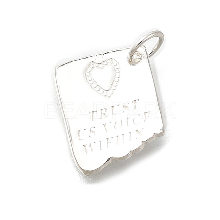 925 Sterling Silver Trust US Voice Within Pendants STER-Q003-01I-S-1