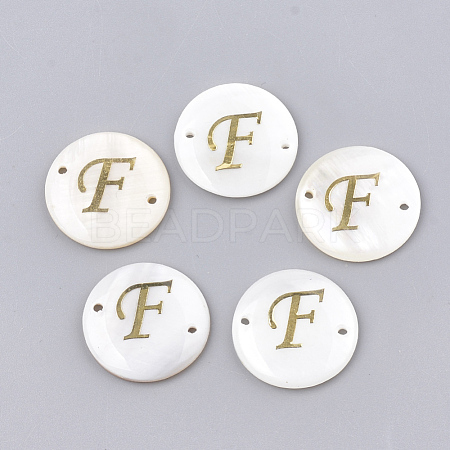 Freshwater Shell Links connectors SHEL-S274-22F-G-1