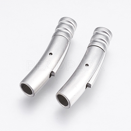Tarnish Resistant 304 Stainless Steel Bayonet Clasps X-STAS-E427D-4P-1
