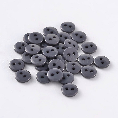 2-Hole Flat Round Resin Sewing Buttons for Costume Design BUTT-E119-36L-01-1