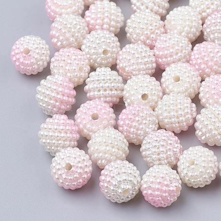 Imitation Pearl Acrylic Beads OACR-T004-10mm-16-1