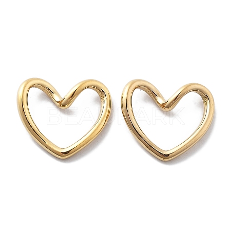 PVD Vacuum Plating 304 Stainless Steel Heart Linking Rings STAS-R130-08G-1