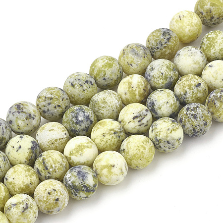 Natural Yellow Turquoise(Jasper) Beads Strands G-T106-297-1