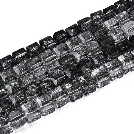 Crackle Transparent Glass Beads Strands GLAA-N062-4mm-02-1