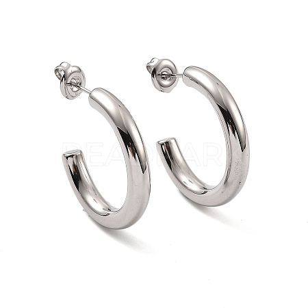 Non-Tarnish 304 Stainless Steel Stud Earrings for Women EJEW-G346-07D-P-1