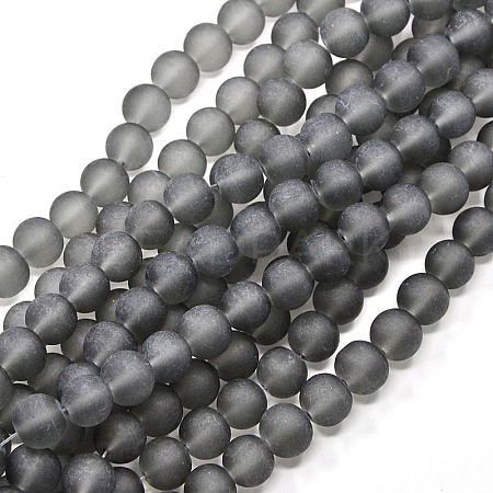 Baking Paint Transparent Glass Bead Strands GLAA-S031-10mm-12-1