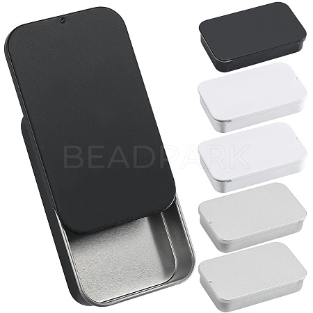 6Pcs Slide Top Tinplate Trinket Storage Boxes CON-SP0001-23A-1