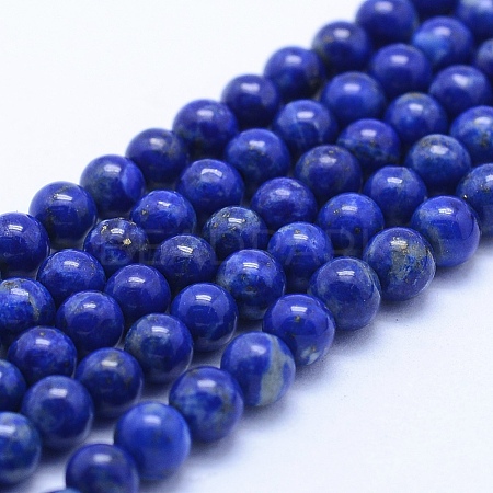 Natural Lapis Lazuli Beads Strands G-P342-01-4mm-AB-1