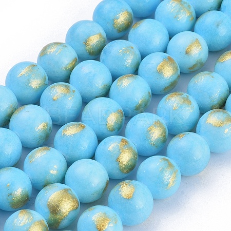 Natural Mashan Jade Beads Strands G-P232-01-J-12mm-1