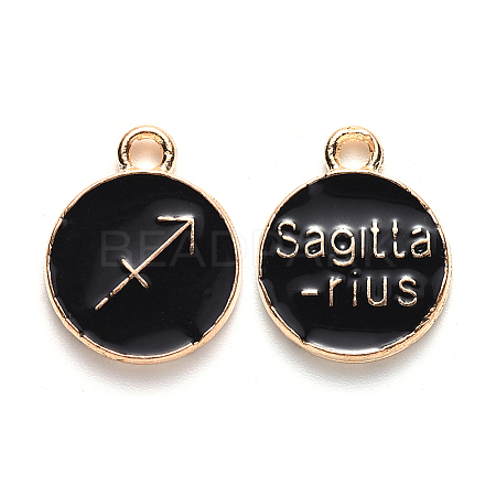 Alloy Enamel Pendants ENAM-S124-01B-08F-1