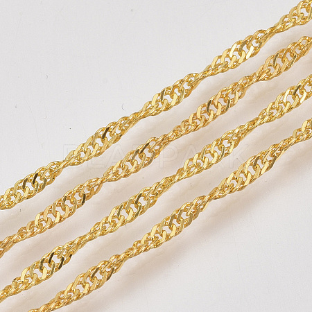 Soldered Brass Covered Iron Singapore Chains CH-S125-06B-G-1