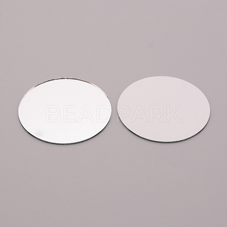 Flat Round Shape Glass Mirror GLAA-WH0031-09B-1
