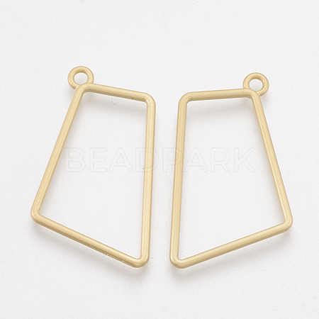 Smooth Surface Alloy Open Back Bezel Pendants PALLOY-S117-130-1