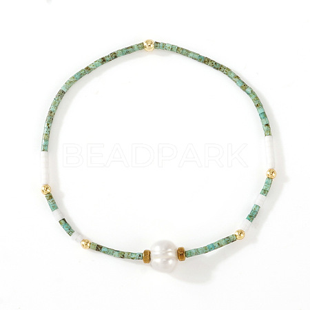 Natural Unakite Beaded Stretch Bracelets for Women AM2936-3-1