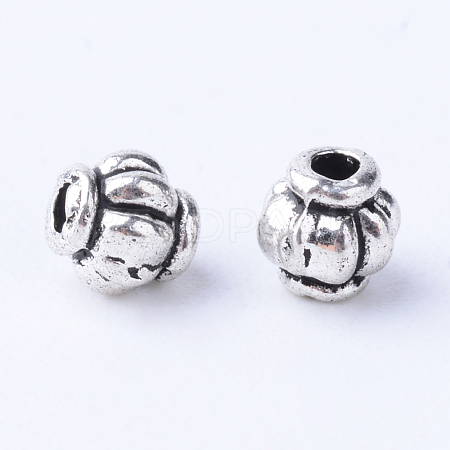 Tibetan Style Alloy Spacer Beads X-TIBE-Q063-55AS-RS-1