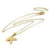 Ion Plating(IP) Initial Letter 304 Stainless Steel Pendant Necklaces NJEW-M199-01G-K-3