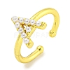Rack Plating Brass Open Cuff Rings for Women RJEW-F162-01G-A-1