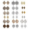 SUNNYCLUE 72Pcs 18 Styles Tibetan Style Alloy Connector Charms FIND-SC0003-34-1