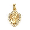 Brass Micro Pave Cubic Zirconia Pendants KK-D409-49G-04-1