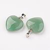Natural Green Aventurine Pendants G-G956-B02-FF-2