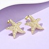 Brass Clear Cubic Zirconia Stud Earrings LS-EJEW-Q017-05A-G-3