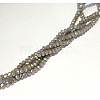 Electroplate Glass Beads Strands X-GLAA-F078-FR14-2