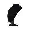 MDF Covered with Velveteen Bust Shaped Necklace Display Stands ODIS-S015-01C-2