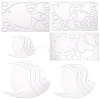 3 Sets 3 Style Fish Acrylic Mirror Wall Stickers DIY-CF0001-02B-1