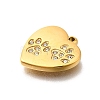 304 Stainless Steel Rhinestone Pendants X-STAS-R159-55G-02-2