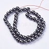 Non-magnetic Synthetic Hematite Bead Strands X-G-R193-19-8mm-2