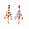 Rack Plating Alloy European Dangle Charms MPDL-N039-214RG-1