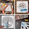 PET Hollow Out Drawing Painting Stencils DIY-WH0391-0383-4