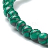 Synthetic Malachite Beaded Stretch Bracelets BJEW-A117-A-16-3