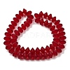 Frosted & Baking Paint Transparent Glass Beads Strands GL-CBA2ED2-02-2