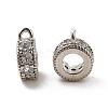 Rack Plating Brass Micro Pave Cubic Zirconia Tube Bails KK-E081-08P-1
