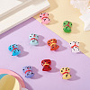 9Pcs 9 Colors Handmade Lampwork Enamel Beads LAMP-TA0001-70-5