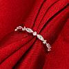 Romantic Korean Style Brass Cubic Zirconia Finger Rings for Valentine's Day RJEW-BB00555-02-4