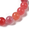 10.5mm Round Dyed Natural Gemstone & Natural Pearl Beaded Stretch Bracelets BJEW-C068-09G-4